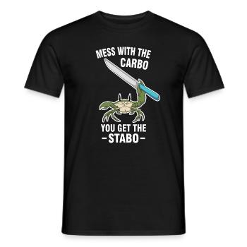 Drôle de mème de crabe - T-shirt homme - noir - Devant - AI Model Male 178 light (178cm)