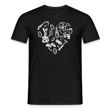 Climber Heart Rock Climbing - Men's T-Shirt - black - Front - AI Model Male 178 light (178cm)