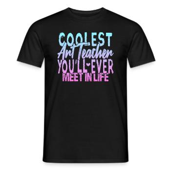 Der coolste Kunstlehrer - Männer T-Shirt - Schwarz - Vorne - AI Model Male 178 light (178cm)