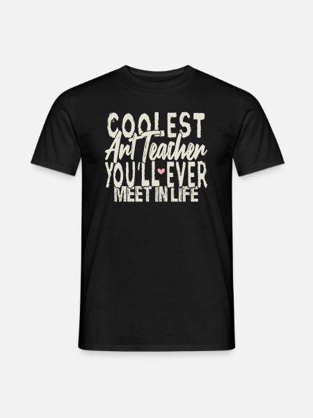 Der coolste Kunstlehrer - Männer T-Shirt - Schwarz