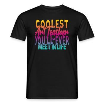 Le professeur d’art le plus cool - T-shirt homme - noir - Devant - AI Model Male 178 light (178cm)