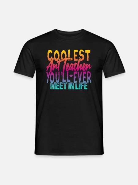 Der coolste Kunstlehrer - Männer T-Shirt - Schwarz