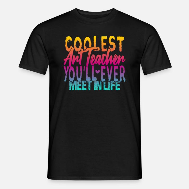 Der coolste Kunstlehrer - Männer T-Shirt - Schwarz