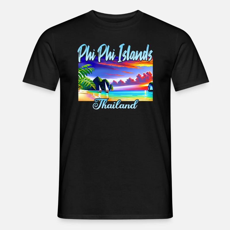 Phi Phi Island Thailand - Männer T-Shirt - Schwarz