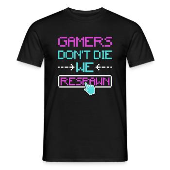 Progamer Multiplayer Games Pro Gaming Gamer - Men's T-Shirt - black - Front - AI Model Male 178 light (178cm)
