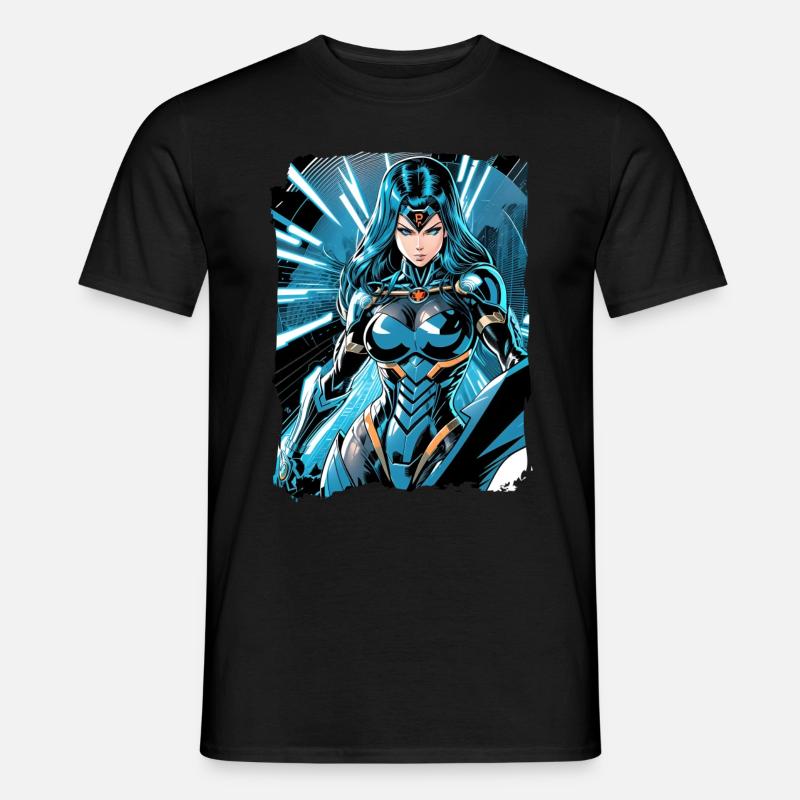 Superheldin - Männer T-Shirt - Schwarz
