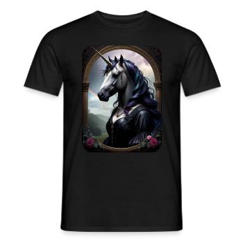 Einhorn mit menschlichem Körper - Männer T-Shirt - Schwarz - Vorne - AI Model Male 178 light (178cm)