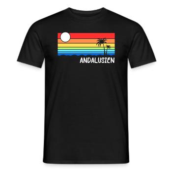 Andalousie Espagne Idée de vacances - T-shirt homme - noir - Devant - AI Model Male 178 light (178cm)