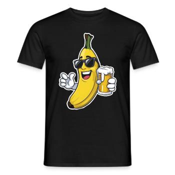 Banane Bier - Männer T-Shirt - Schwarz - Vorne - AI Model Male 178 light (178cm)