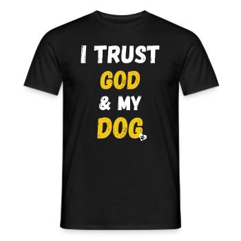 Hund Pfote Hundeliebe Herz Vertrauen Hundebesitzer - Männer T-Shirt - Schwarz - Vorne - AI Model Male 178 light (178cm)