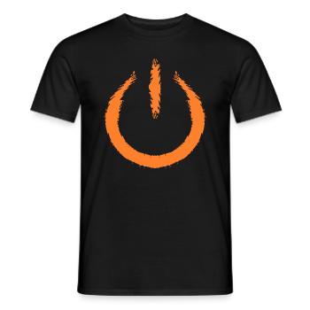 Power on off an aus Symbol - Männer T-Shirt - Schwarz - Vorne - AI Model Male 178 light (178cm)