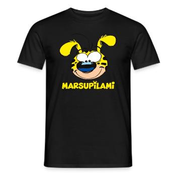Marsupilami Head - Men's T-Shirt - black - Front - AI Model Male 178 light (178cm)