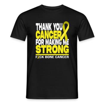 Thank You Cancer For Making Me Strong - F* Cancer - Men's T-Shirt - black - Front - AI Model Male 178 light (178cm)