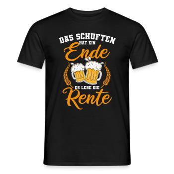 Es lebe die Rente für Rentner Ruhestand Geschenk - Männer T-Shirt - Schwarz - Vorne - AI Model Male 178 light (178cm)