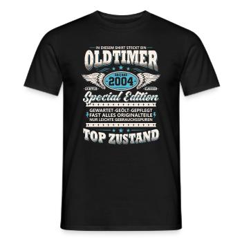 Oldtimer Baujahr 2004 Jahrgang Geburtstag Geschenk - Männer T-Shirt - Schwarz - Vorne - AI Model Male 178 light (178cm)