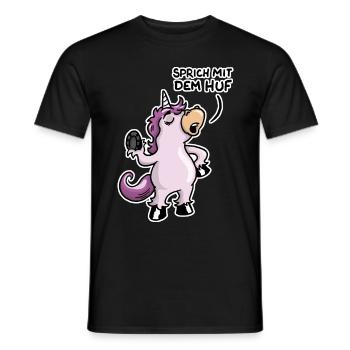 Sprich mit dem Huf - Männer T-Shirt - Schwarz - Vorne - AI Model Male 178 light (178cm)