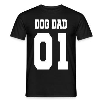Dog DAD - Men's T-Shirt - black - Front - AI Model Male 178 light (178cm)