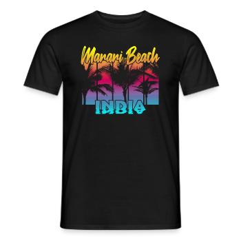 Marari Beach India - Männer T-Shirt - Schwarz - Vorne - AI Model Male 178 light (178cm)