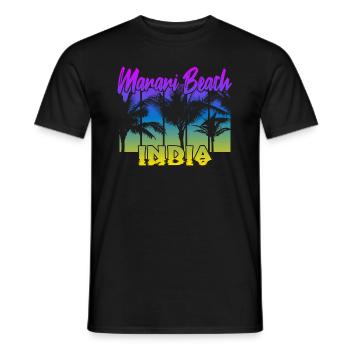 Marari Beach India - Männer T-Shirt - Schwarz - Vorne - AI Model Male 178 light (178cm)