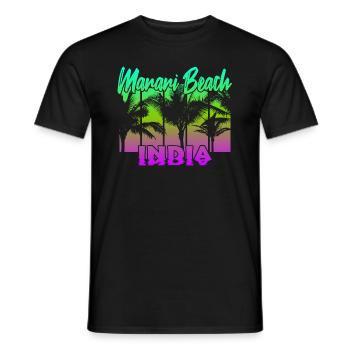 Marari Beach India - Männer T-Shirt - Schwarz - Vorne - AI Model Male 178 light (178cm)