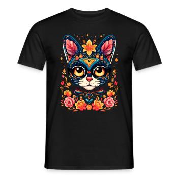 Chat mexicain 6 - T-shirt homme - noir - Devant - AI Model Male 178 light (178cm)