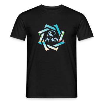 Strand - Männer T-Shirt - Schwarz - Vorne - AI Model Male 178 light (178cm)