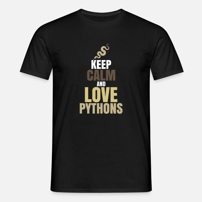 Python - Männer T-Shirt - Schwarz