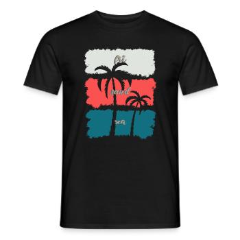 Sommer - Männer T-Shirt - Schwarz - Vorne - AI Model Male 178 light (178cm)