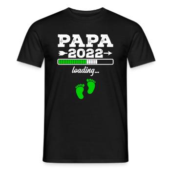 Best Papa 2022 Loading Papa Announcement Proud Grandpa - Men's T-Shirt - black - Front - AI Model Male 178 light (178cm)