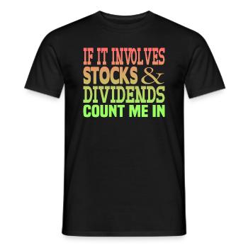Aktien Dividende - Männer T-Shirt - Schwarz - Vorne - AI Model Male 178 light (178cm)