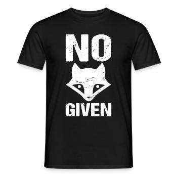 No Fox Given Lustige Sprüche Fuchs - Männer T-Shirt - Schwarz - Vorne - AI Model Male 178 light (178cm)