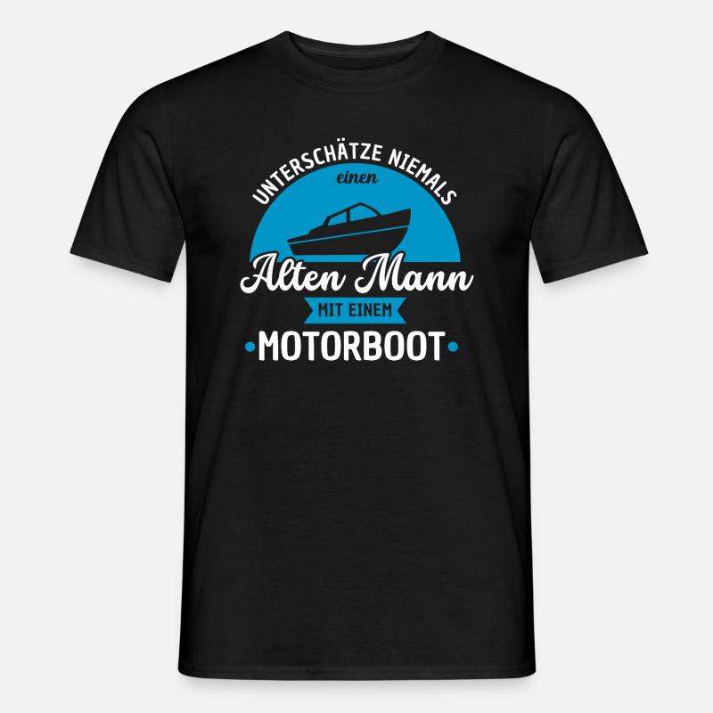 Bootsfahrer Bootfahren Motorboot Sportboot Boot - Männer T-Shirt - Schwarz