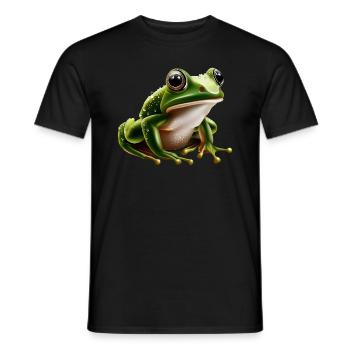 Rain Frog Water Drop Frog - Men's T-Shirt - black - Front - AI Model Male 178 light (178cm)