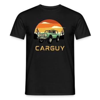 Funny Car Guy Cars Lover CarGuy Retro Vintage - Men's T-Shirt - black - Front - AI Model Male 178 light (178cm)