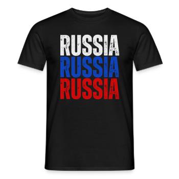 Flagge Russlands, russischer Stolz - Männer T-Shirt - Schwarz - Vorne - AI Model Male 178 light (178cm)