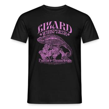 Pantherchamäleon Chamäleon Echsenflüsterer - Männer T-Shirt - Schwarz - Vorne - AI Model Male 178 light (178cm)