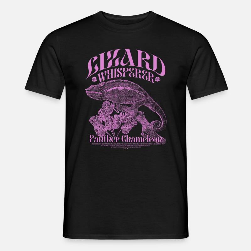 Pantherchamäleon Chamäleon Echsenflüsterer - Männer T-Shirt - Schwarz