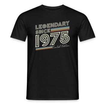Légendaire depuis 1975 Cadeau d’anniversaire vintage - T-shirt homme - noir - Devant - AI Model Male 178 light (178cm)