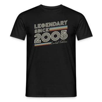 Légendaire depuis 2005 millésime anniversaire - T-shirt homme - noir - Devant - AI Model Male 178 light (178cm)