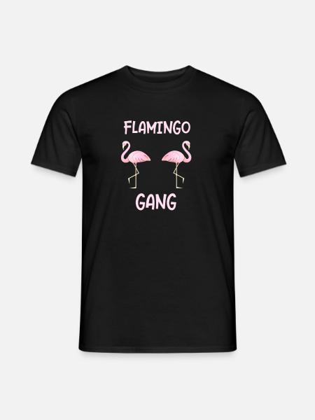 Flamingo Gang als Geschenk Flamingos flamingo - Mænd T-shirt - sort