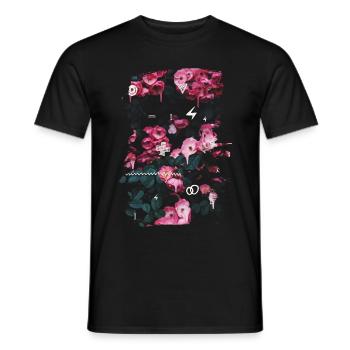 fleur - T-shirt homme - noir - Devant - AI Model Male 178 light (178cm)