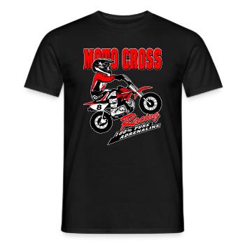 Children's motocross - KIDS MX - Men's T-Shirt - black - Front - AI Model Male 178 light (178cm)