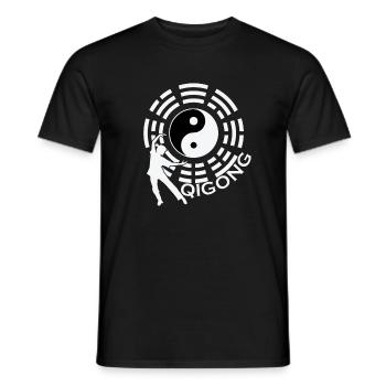 Qigong Yin et Yang - T-shirt homme - noir - Devant - AI Model Male 178 light (178cm)