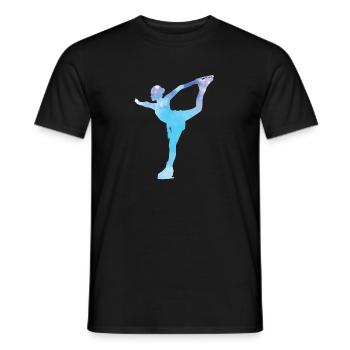 Eiskunstlauf Schlittschuh laufen Eis - Männer T-Shirt - Schwarz - Vorne - AI Model Male 178 light (178cm)