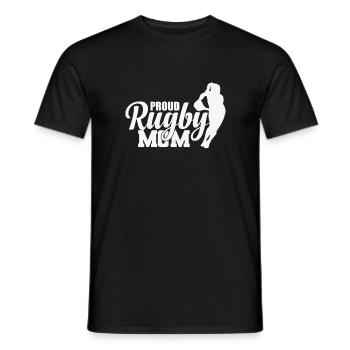 Proud Rugby Mom Football Sport Spieler - Männer T-Shirt - Schwarz - Vorne - AI Model Male 178 light (178cm)