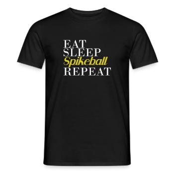 Eat Sleep Spikeball Repeat Roundball - Männer T-Shirt - Schwarz - Vorne - AI Model Male 178 light (178cm)