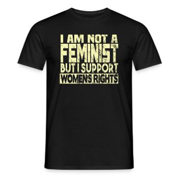 Soutient les droits des femmes - T-shirt homme - noir - Devant - AI Model Male 178 light (178cm)