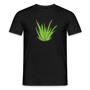Aloe Vera Cream Cosmetics Natural - Men's T-Shirt - black - Front - AI Model Male 178 light (178cm)