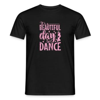 It's a Bautiful Day to Dance Poledance Stange - Men's T-Shirt - black - Front - AI Model Male 178 light (178cm)