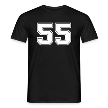 55 - Men's T-Shirt - black - Front - AI Model Male 178 light (178cm)